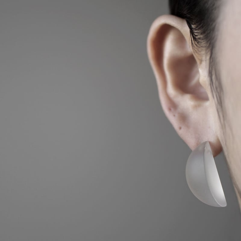 blank - QUARTER SPHERE - earrings | bubun
