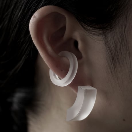 blank - QUARTER CIRCLE - earrings