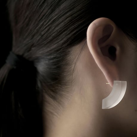 blank - QUARTER CIRCLE - earrings
