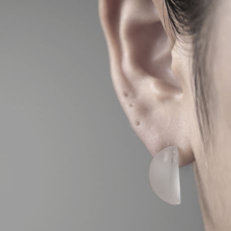 blank - QUARTER SPHERE [S] - earrings