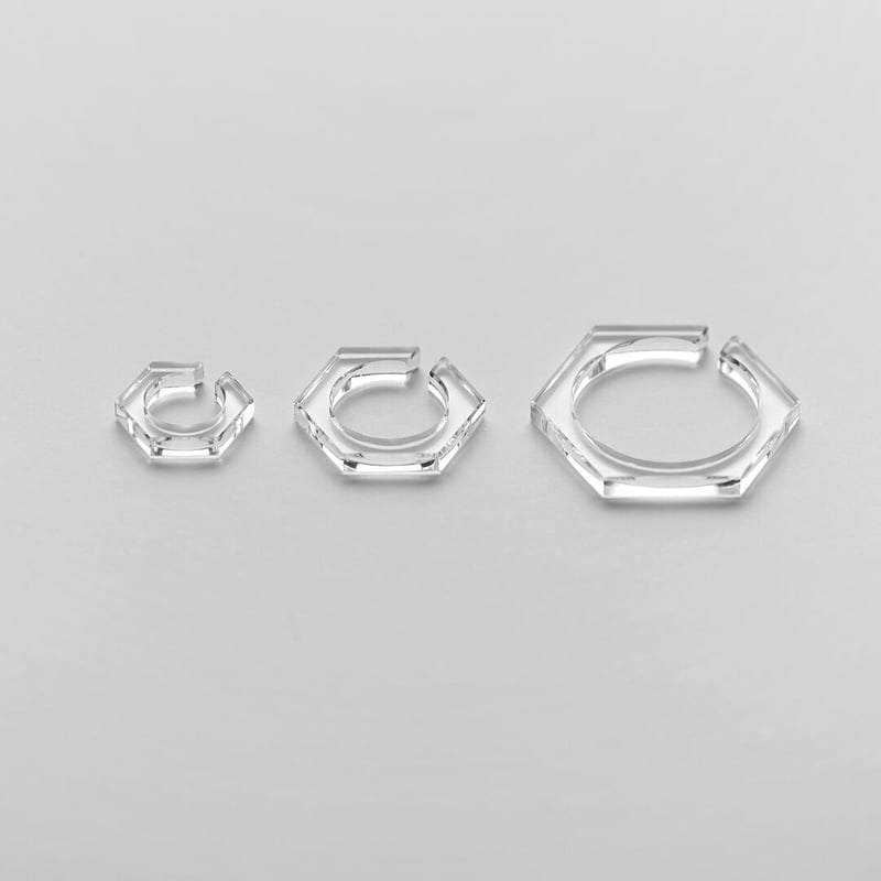 window HEXAGONAL [M] - earcuff | bubun 