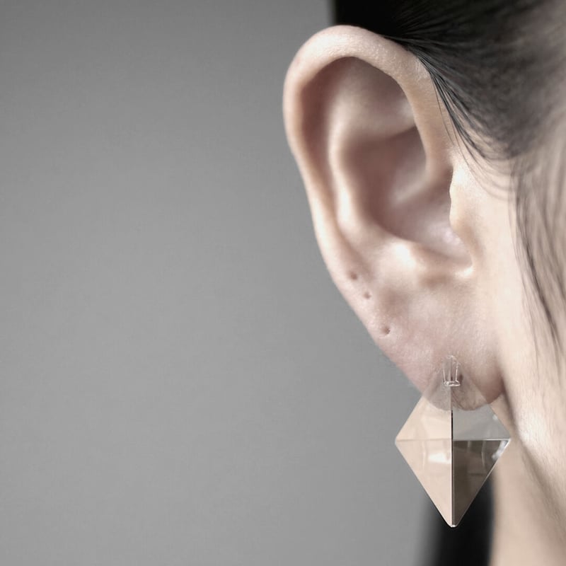 window - Tetrahedron [L] - earrings | bubun