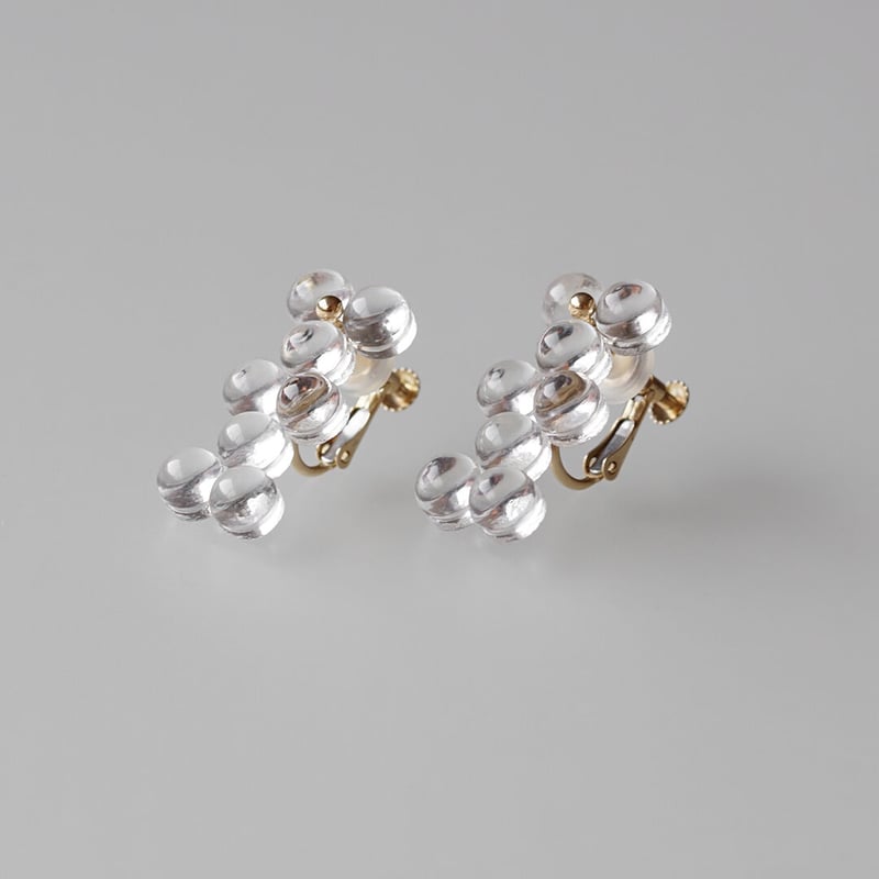 K14WGイヤリング金具ネジバネ式【新品】【予備クッションおまけ】※取付