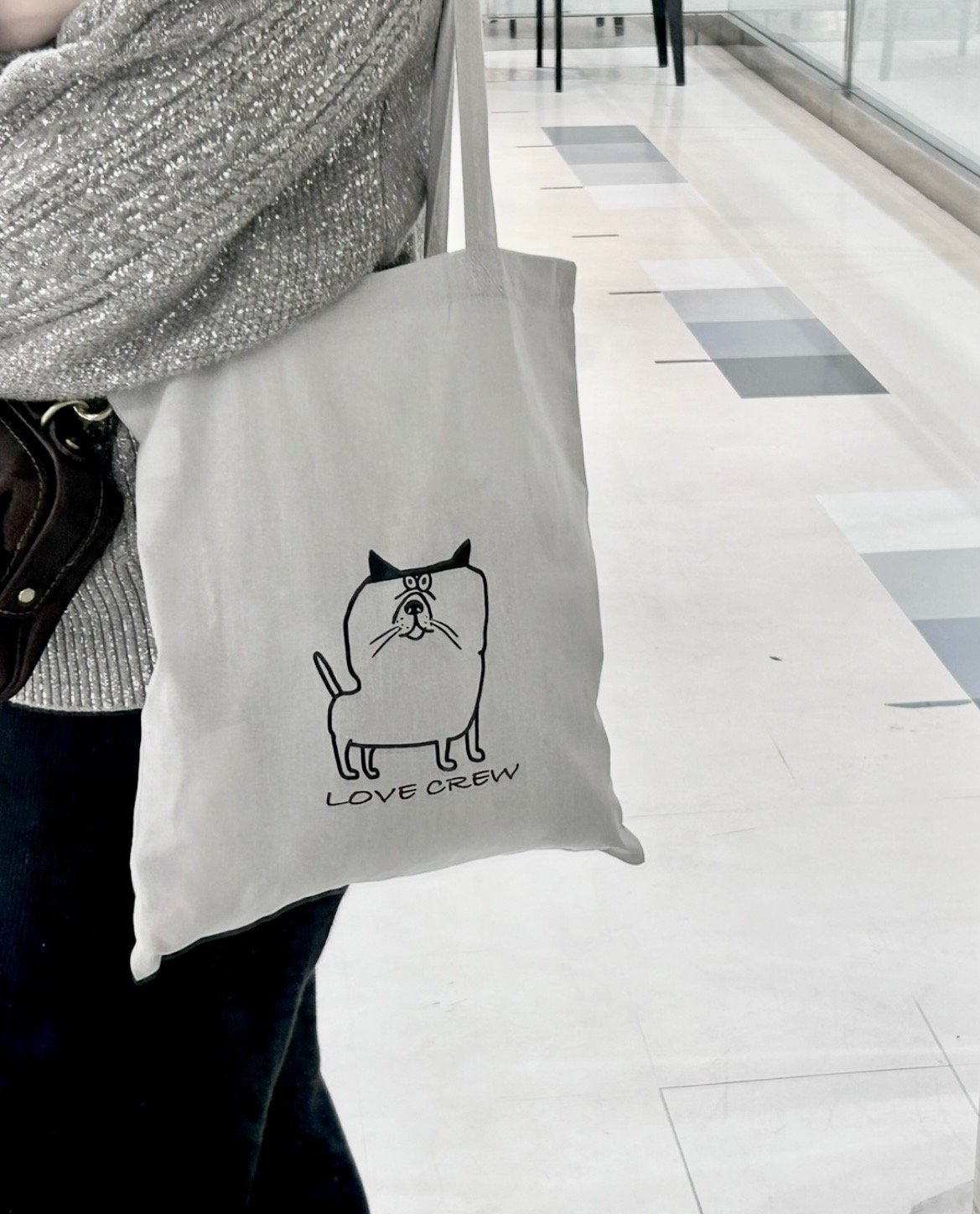 lc doodles】cat tote bag 猫柄シンプルトートバッグ | LOVE CREW