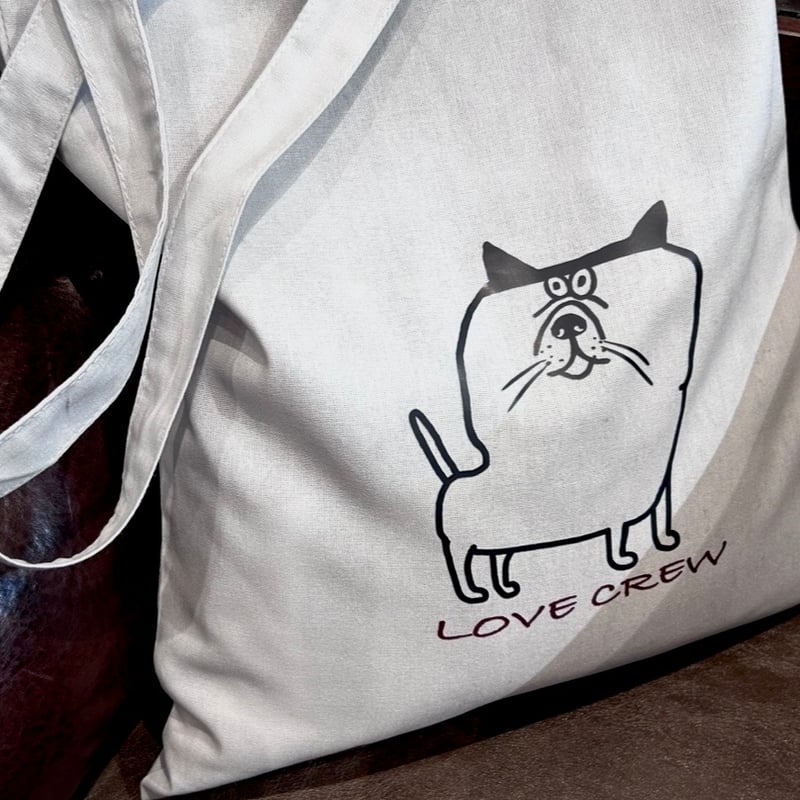 lc doodles】cat tote bag 猫柄シンプルトートバッグ | LOVE CREW