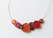 🇫🇷【Nathalie】5CIRCLES+3Swarovski/ネックレス