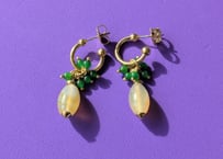 🇫🇷【Nature Bijoux】AGATA VERDE/ピアス(スタッズタイプ)