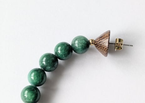 🇫🇷【Nature Bijoux】AVENTURINE/ピアス(スタッズタイプ)