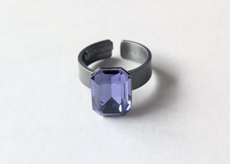 🇬🇷【KaterinaVassou】CRYSTALGLASSgunmetal/リング