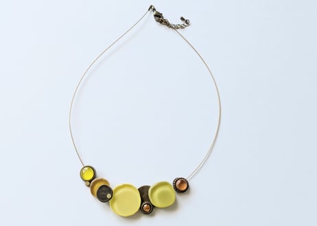 🇫🇷【Nathalie】5CIRCLES+3Swarovski/ネックレス