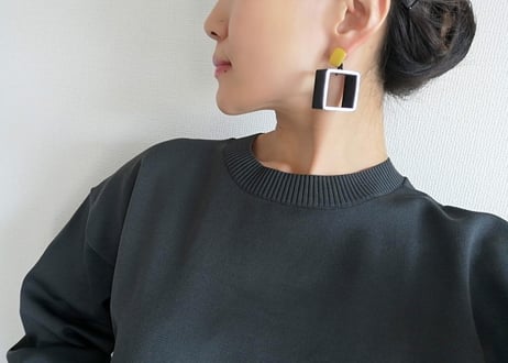 🇬🇷【Christina】3D SQUARE /ピアス