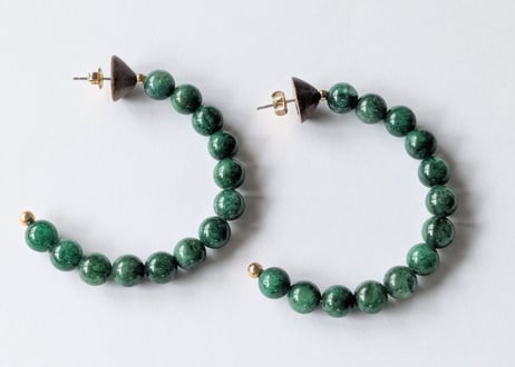 🇫🇷【Nature Bijoux】AVENTURINE/ピアス(スタッズタイプ)