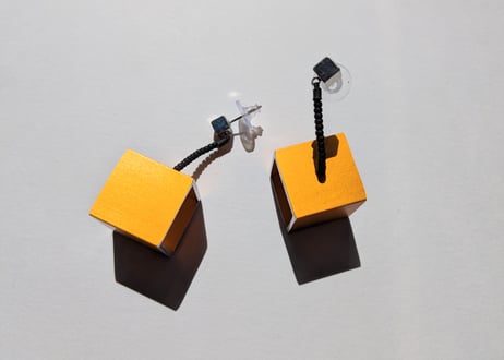🇬🇷【Christina】3D SQUARE mini/ピアス