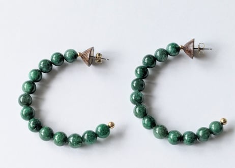 🇫🇷【Nature Bijoux】AVENTURINE/ピアス(スタッズタイプ)