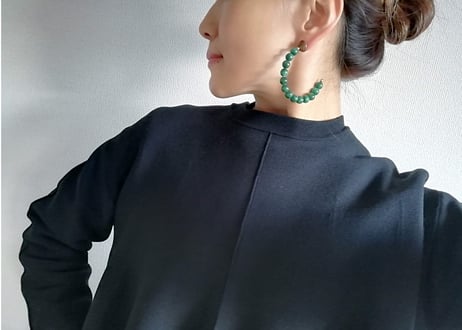 🇫🇷【Nature Bijoux】AVENTURINE/ピアス(スタッズタイプ)