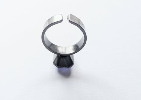🇬🇷【KaterinaVassou】CRYSTALGLASSgunmetal/リング