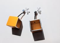 🇬🇷【Christina】3D SQUARE mini/ピアス