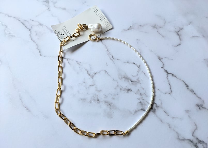 JACKLOOSE】オイスターパール×バロックパールgold/ネックレス | a8. web