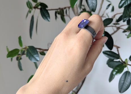 🇬🇷【KaterinaVassou】CRYSTALGLASSgunmetal/リング