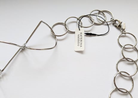 🇬🇷【KaterinaVassou】3Dsilver/ネックレス