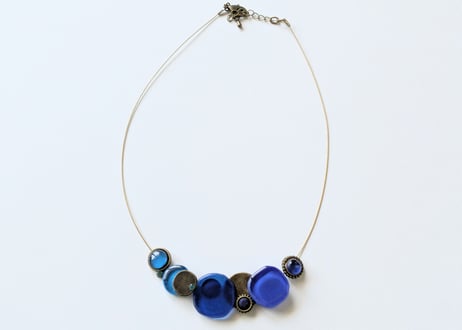 🇫🇷【Nathalie】5CIRCLES+3Swarovski/ネックレス