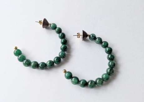 🇫🇷【Nature Bijoux】AVENTURINE/ピアス(スタッズタイプ)