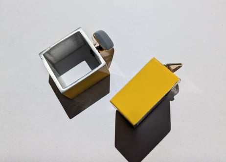 🇬🇷【Christina】3D SQUARE /ピアス