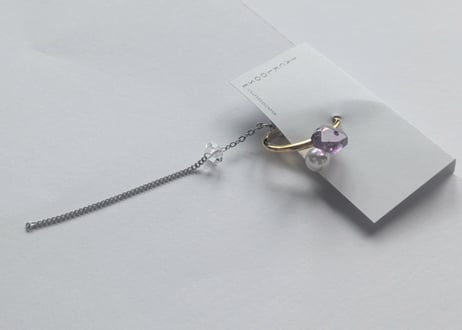 🇯🇵【JACKLOOSE】AMETHYSTgold/彫金イヤカフ