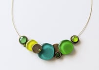 🇫🇷【Nathalie】5CIRCLES+3Swarovski/ネックレス