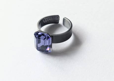 🇬🇷【KaterinaVassou】CRYSTALGLASSgunmetal/リング