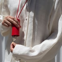 ★ Building Block / CYLINDER KEY LANYARD (TOMATO) ★