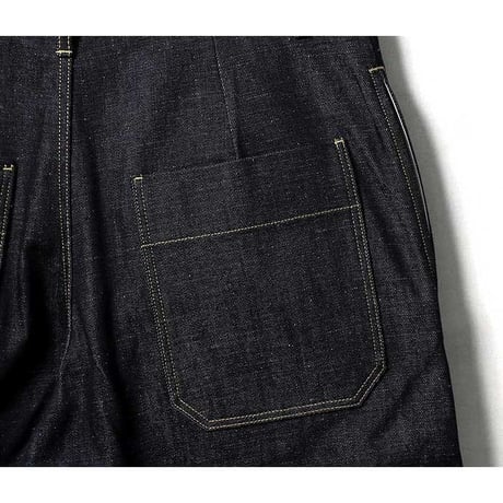☆  SS21 / STUDIO NICHOLSON  /  PYAD SUEDE-HEAD SLACK SELVEDGE DENIM PANTS (INDIGO) ☆