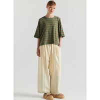 ★ SS26 / KLOKE / OBELISK FEEDER STRIPE TEE / OLIVE TAN STRIPE , Brown Black Lilac Stripe ★