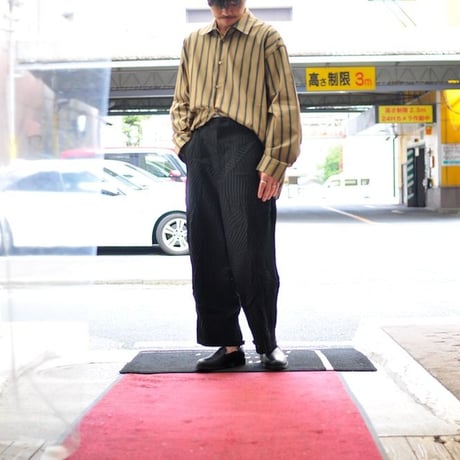 ★ 20SS / tac:tac (タクタク) /  Leaf pleats wide pants (BLACK)  ★