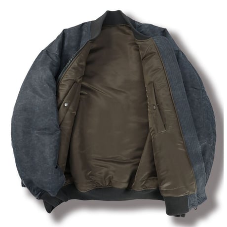 ☆ AW22 / EDWINA HORL - REVERSIBLE BIG MA-1 (忘却-GRAY/BROWN KHAKI) ☆