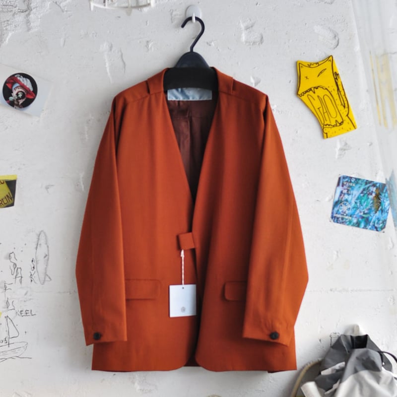 ☆ 20SS / DULCAMARA - よそいきハーフカラージャケット (REDBROWN) 