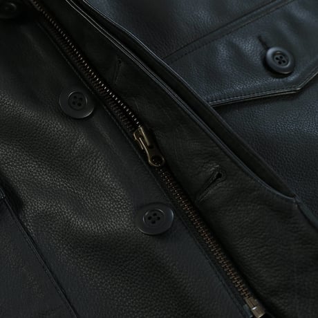 ★ tac:tac (タクタク) /  ASYMMETRY COLLAR LEATHER JACKET(BLACK)  ★ (送料無料)