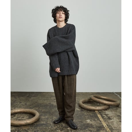 ★ DULCAMARA - アシンメトリー KNIT PO(CHARCOAL GRAY)  ★
