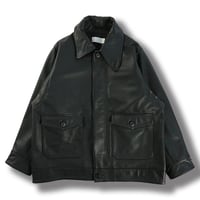 ★ tac:tac (タクタク) /  ASYMMETRY COLLAR LEATHER JACKET(BLACK)  ★ (送料無料)