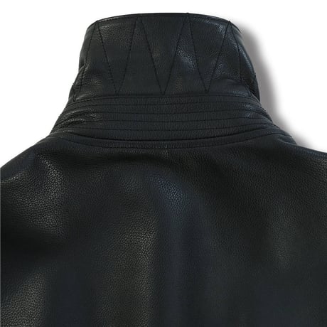 ★ tac:tac (タクタク) /  ASYMMETRY COLLAR LEATHER JACKET(BLACK)  ★ (送料無料)