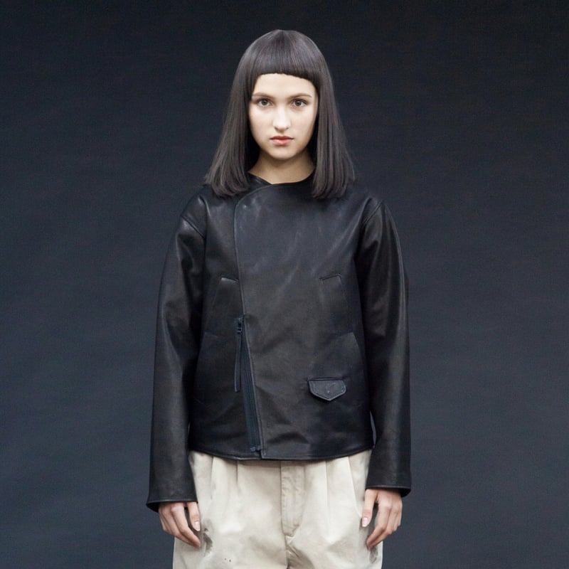 ☆ 20AW /my beautiful landlet - Leather Tuck Jac