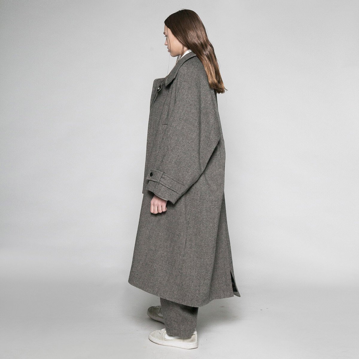 ジャケット・アウター VOAAOV 20aw tumbler tweed long coat 20AW VOAAOV Tumbler Tweed Long Coat