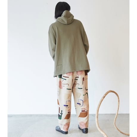 ★ SS21 / DULCAMARA - ライブラリープリントオーバータックPT (BEIGE)  ★