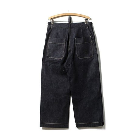 ☆  SS21 / STUDIO NICHOLSON  /  PYAD SUEDE-HEAD SLACK SELVEDGE DENIM PANTS (INDIGO) ☆