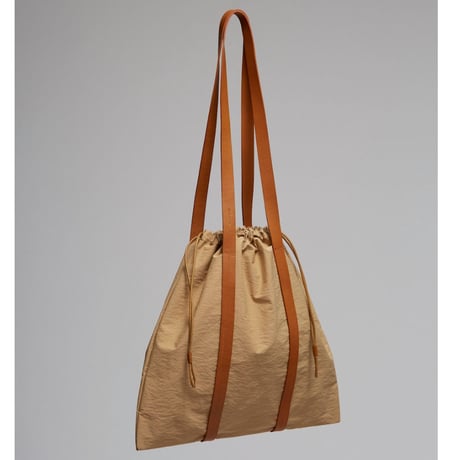 ★ Building Block / Drawstring Tote in Khaki Crinkle ★