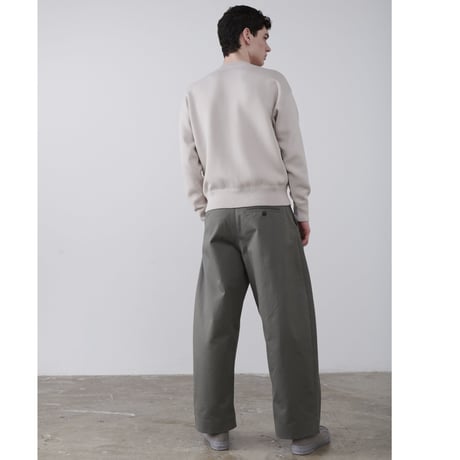 ☆  20SS / STUDIO NICHOLSON  /  "BEN" Peached Cotton Twill Volume Pleat Pant  (LEAD) ☆