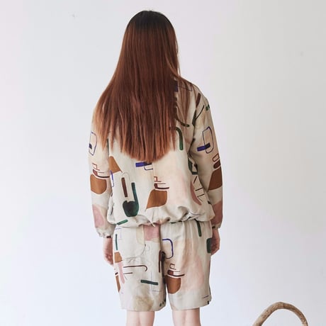 ★ SS21 / DULCAMARA - ライブラリープリントバルーンBL (BEIGE)  ★
