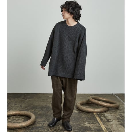 ★ DULCAMARA - アシンメトリー KNIT PO(CHARCOAL GRAY)  ★