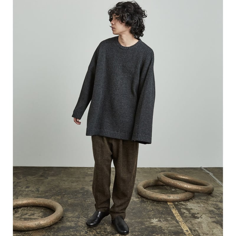 ☆ DULCAMARA - アシンメトリー KNIT PO(CHARCOAL GRAY) ☆