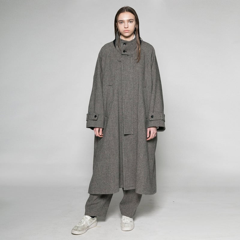 ☆ AW20 / VOAAOV - tumbler tweed long coat (BEIG